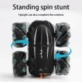 Children remote control toy rolling stunt double sided car rotation charging light drift racing car